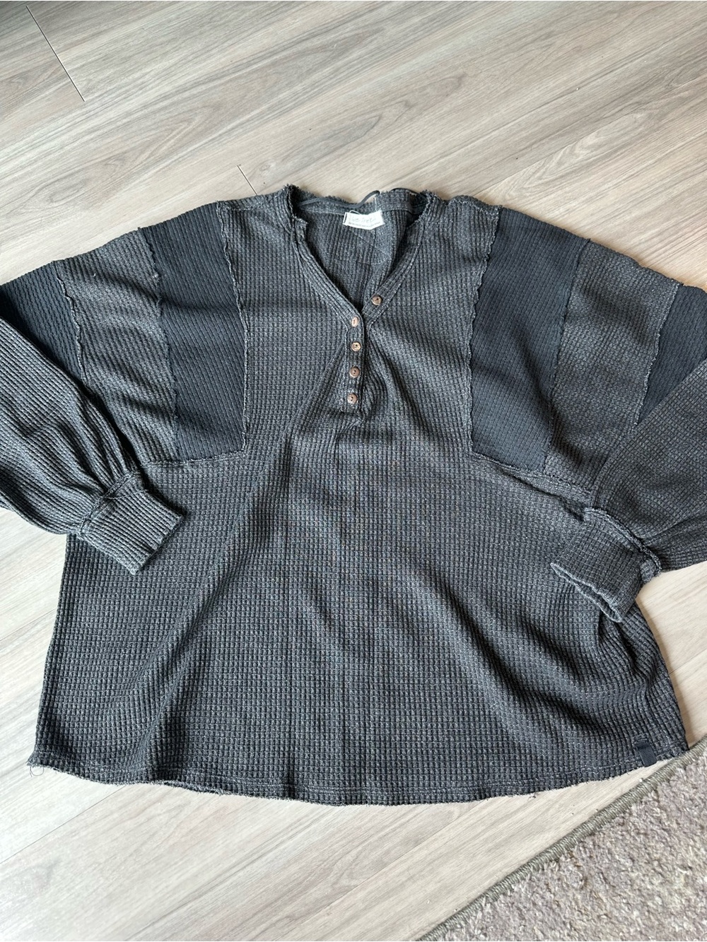 Free People We The Free Callisto Henley Long Sleeve Shirt Womens XS
